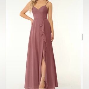 Azazie desert rose dress